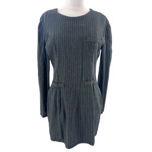 VINTAGE Versace Jeans Couture wool blend pinstripe dress sz 44